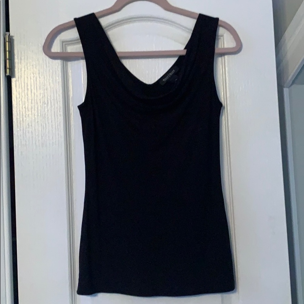 White House Black Market black tank drape neck
